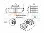 Preview: Hammer nut, M4 bridge 1.7mm with braking torque groove 8 B-type