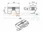 Preview: Sliding block 8E with bridge + spring plate M6 electrically conductive slot 8 B-type