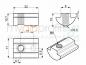 Preview: Sliding block M6 sliding groove 8 I-type