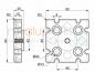 Preview: Fußplatte 90x90 M10 Nut 10 B-Typ