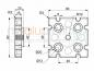 Preview: Footplate 90x90 M12 groove 10 B-type