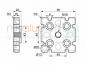 Preview: Fußplatte 90x90 M16 Nut 10 B-Typ