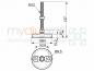 Preview: Leveling foot D80 M12x130 with screw holes groove 10 B-type