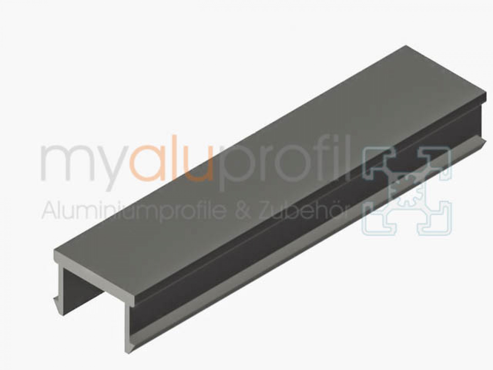 Cover profile groove 10 grey B-type 2000 mm