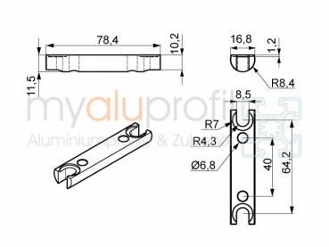 Bolt connector set 80 Groove 10 B-type Complete