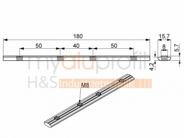 Profile connector groove 8 b-type