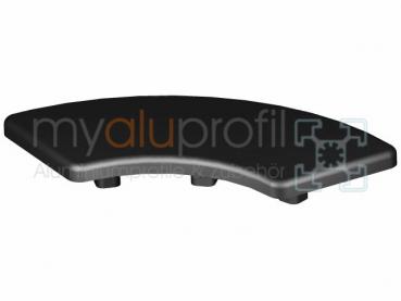 Profile cover R 20x40 90° Black Groove 5 I-type