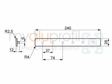 Cover cap 240x28 groove 8 I-type