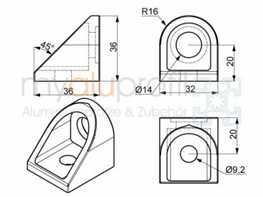 Joint angle groove 8 I-type