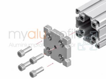 Fußplatte 90x90 M10 Nut 10 B-Typ