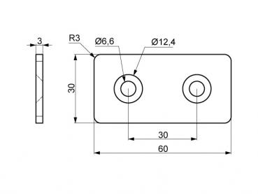 Flap 30 black groove 8 I-type