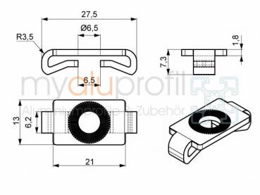 Centering plate set groove 6 I-type