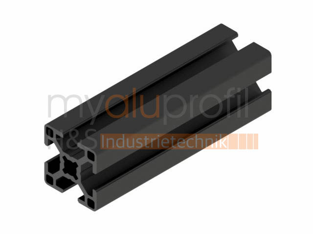 Standardlängen Aluminiumprofil schwarz 30x30 B-Typ Nut 8 8,60 €/m, min 1,00€ 