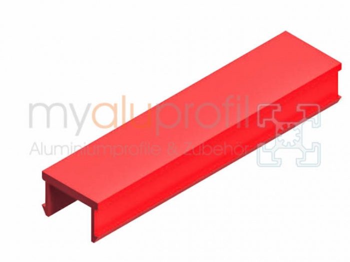 Cover profile groove 10 red B-type 2000 mm