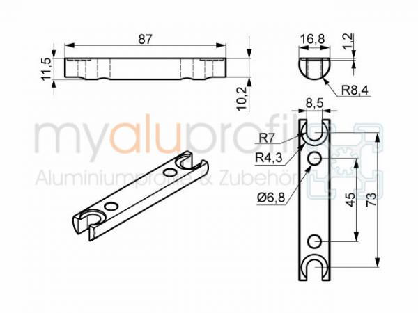 Bolt Connector Set 90 Groove 10 B-Type Complete