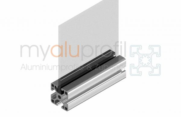 Cover and edging profile groove 6 I-type black 1000 mm