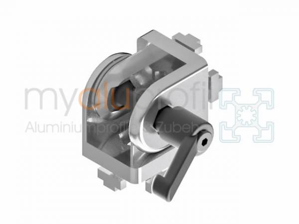 Joint 30x30 with clamping lever Slot 6 I-type