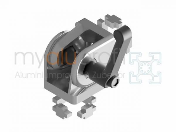 Joint 40x40 with clamping lever Nut 10 B-type