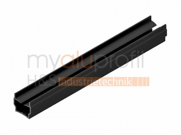 Edging profile 8 PP with rubber lip black 2000mm