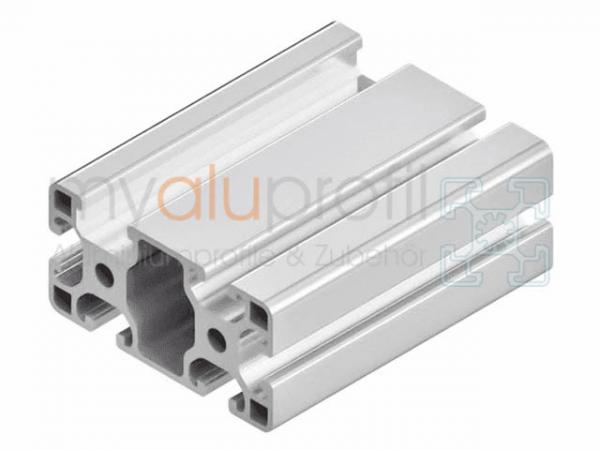 Aluminum profile 80x40 F14 180 ° light groove 8 I-type
