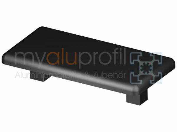 Profile Cover Cap 40x20 Electrically Conductive Black Slot 5 I-Type