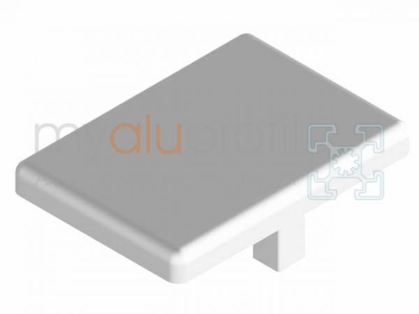 Angled cover cap 20x20 Gray ZN Groove 5 I-type