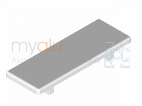 Angled cover cap 20x40 ZN Gray Groove 5 I-type