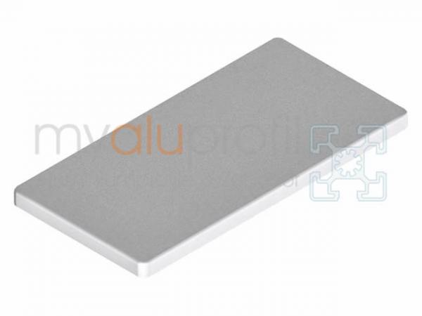 Cover cap 80x40 grey groove 8 I-Type