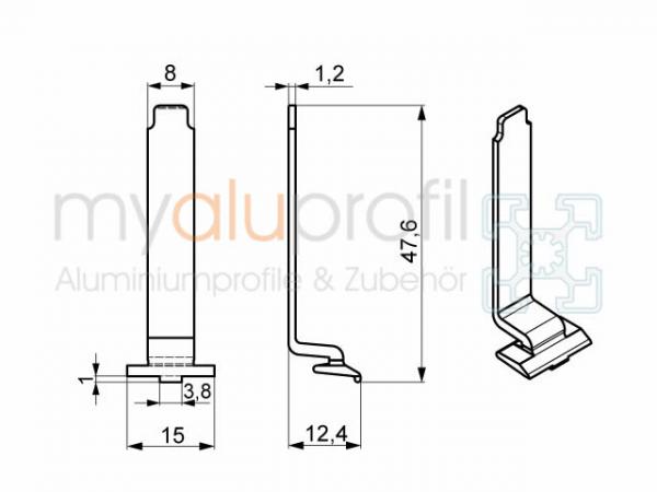 Cover cap for thread form connectors grey groove 8 I-type