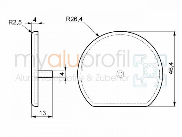 Cover cap R 26-270 ° Groove 8 I-type