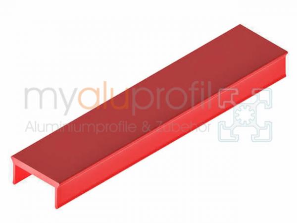 Cover profile red 2000mm Groove 8 I-type