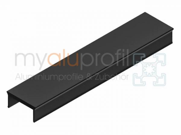 Cover profile black 2000mm Groove 8 I-type