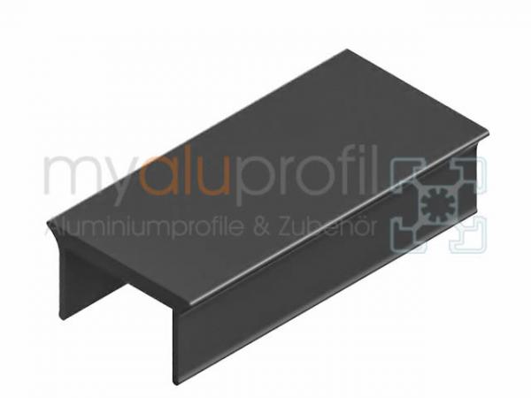 Cover profile 30 black 2000mm Groove 8 B-Type