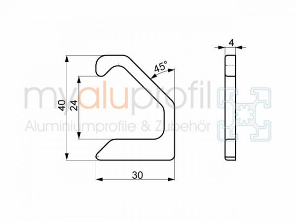 Handle strips Cover set groove 8 I-type