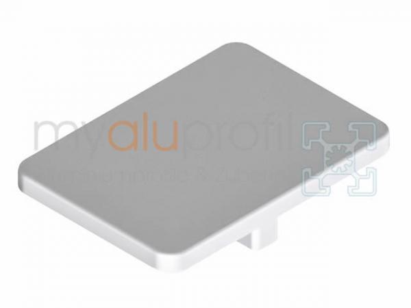 Angled cover cap 40x40 gray Groove 8 I-type
