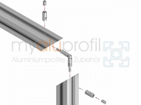 Double miter connector 0°