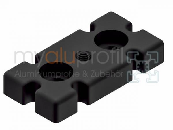 Foot plate 45x90 M10 black groove 10 B-type