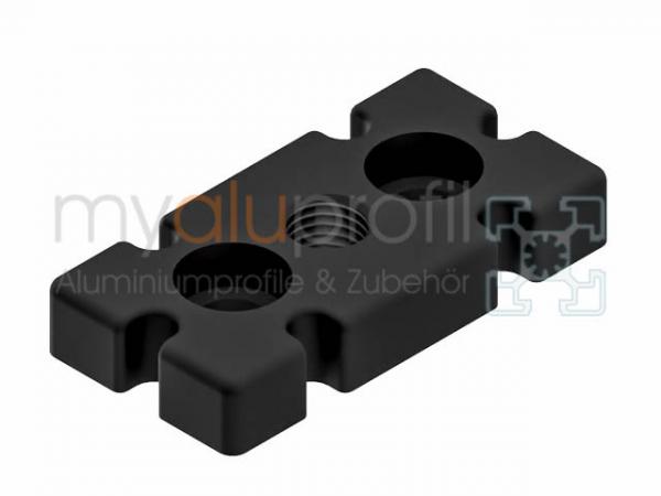 Foot plate 45x90 M16 black groove 10 B-type