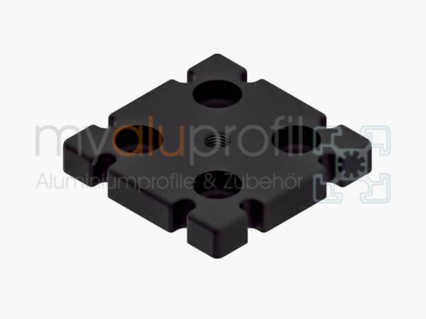 Footplate 90x90 M12 black groove 10 B-type