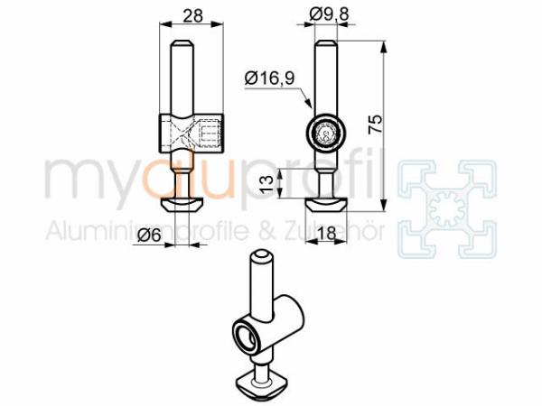 Central fastener 10 bendable