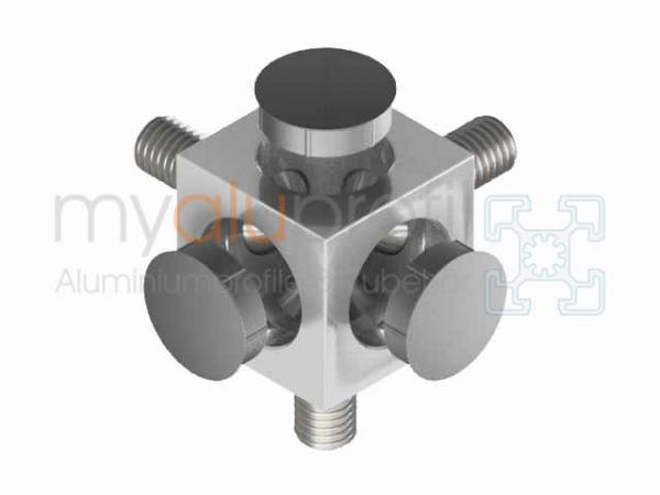 Cube connector set 45x45 3D groove 10 B-type